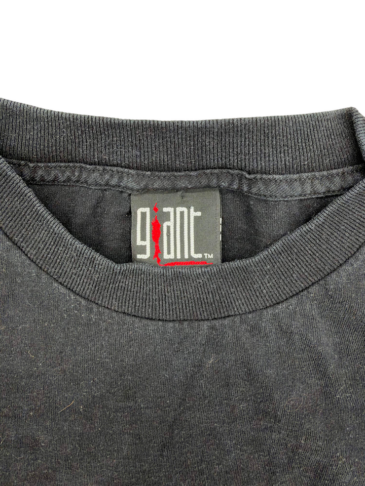 Exile Vintage black 1990s Metallica long sleeve t-shirt featuring a Giant brand neck label