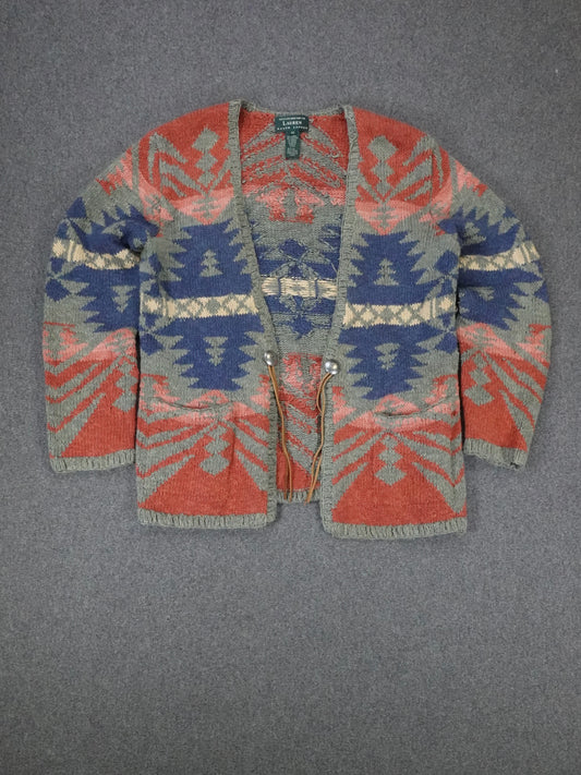 2000s - Lauren Ralph Lauren Southwestern Style Knit Sweater