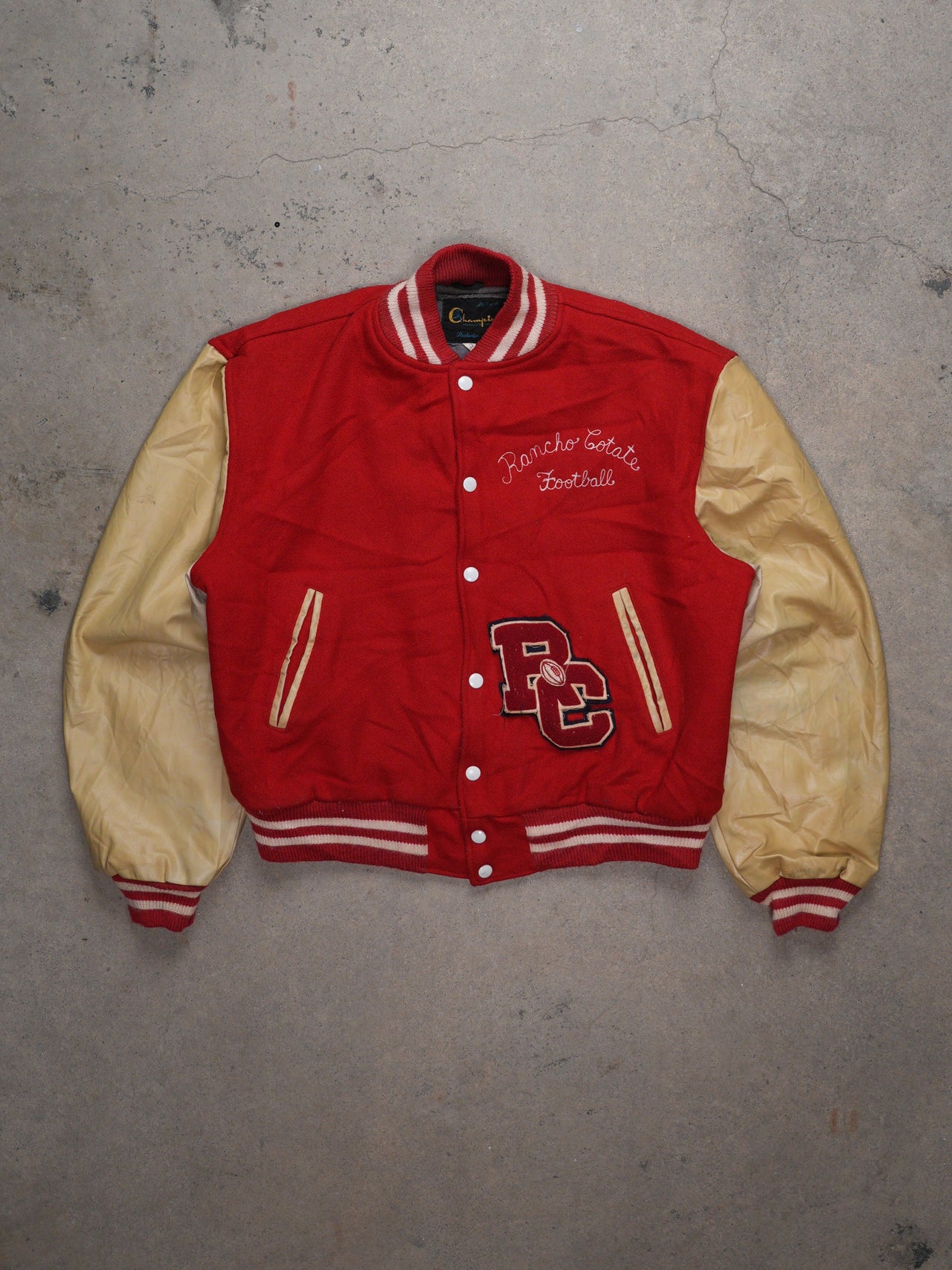 Vintage 1960s - Champion Varsity Jacket "rancho Cotate Football"