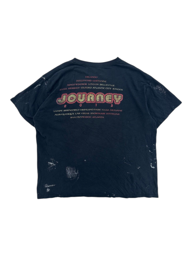 Exile Vintage black 2013 Journey tour t-shirt with distressed graphic print on the back, size XL
