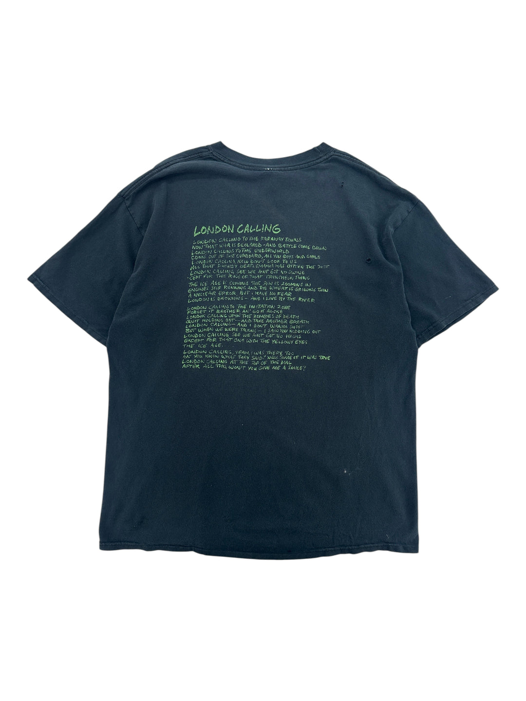 2000s The Clash London Calling Lyric T-shirt