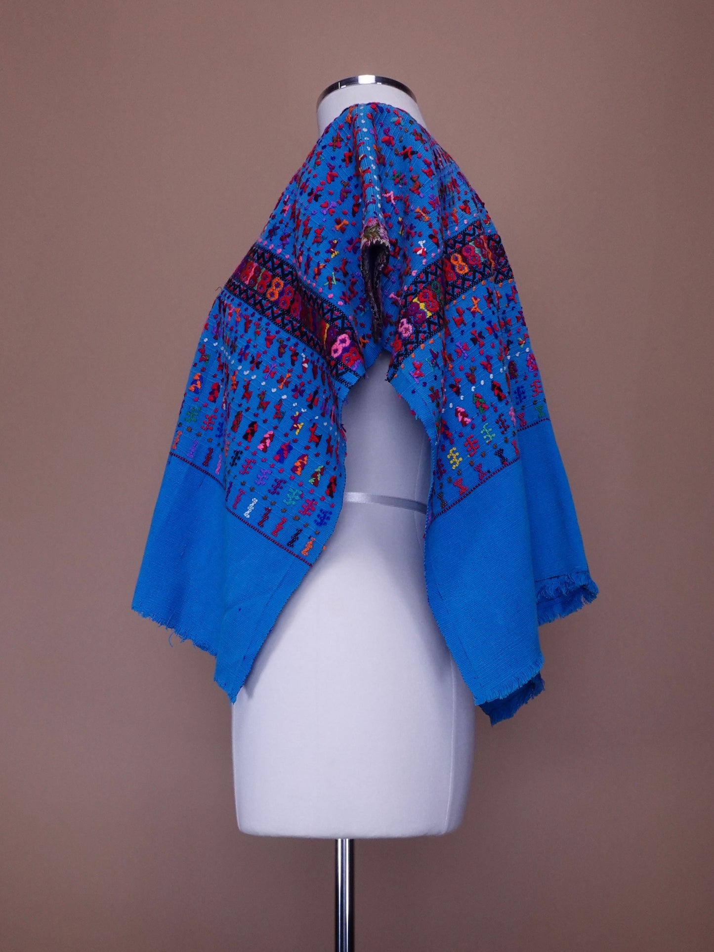 1970s - Mexican Hand Embroidered Poncho