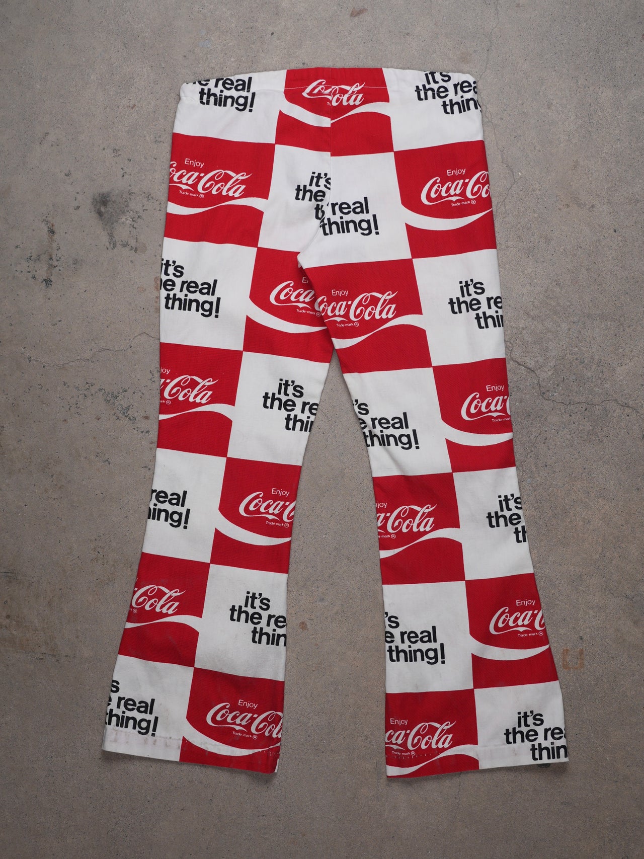 Vintage 1970s - Coca Cola Flared Cotton Trousers