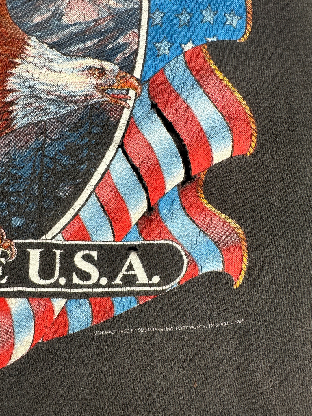 1990s Harley-Davidson Born In The USA 3D Emblem  T-shirt