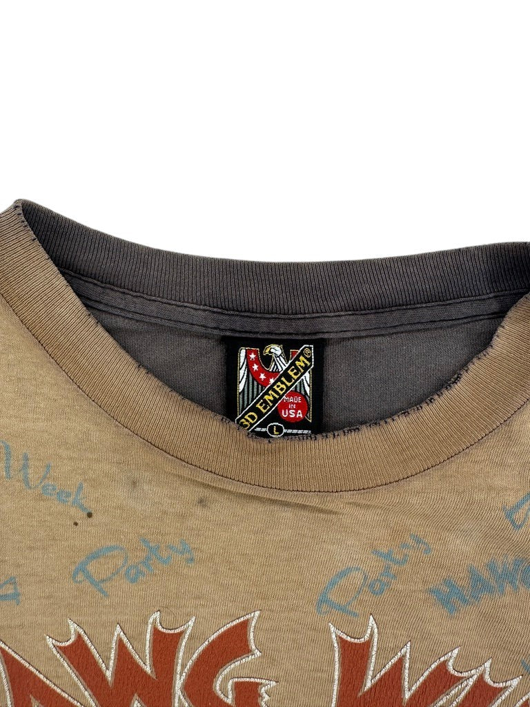 1990s Faded 3D Emblem "Hawg Wild" T-shirt