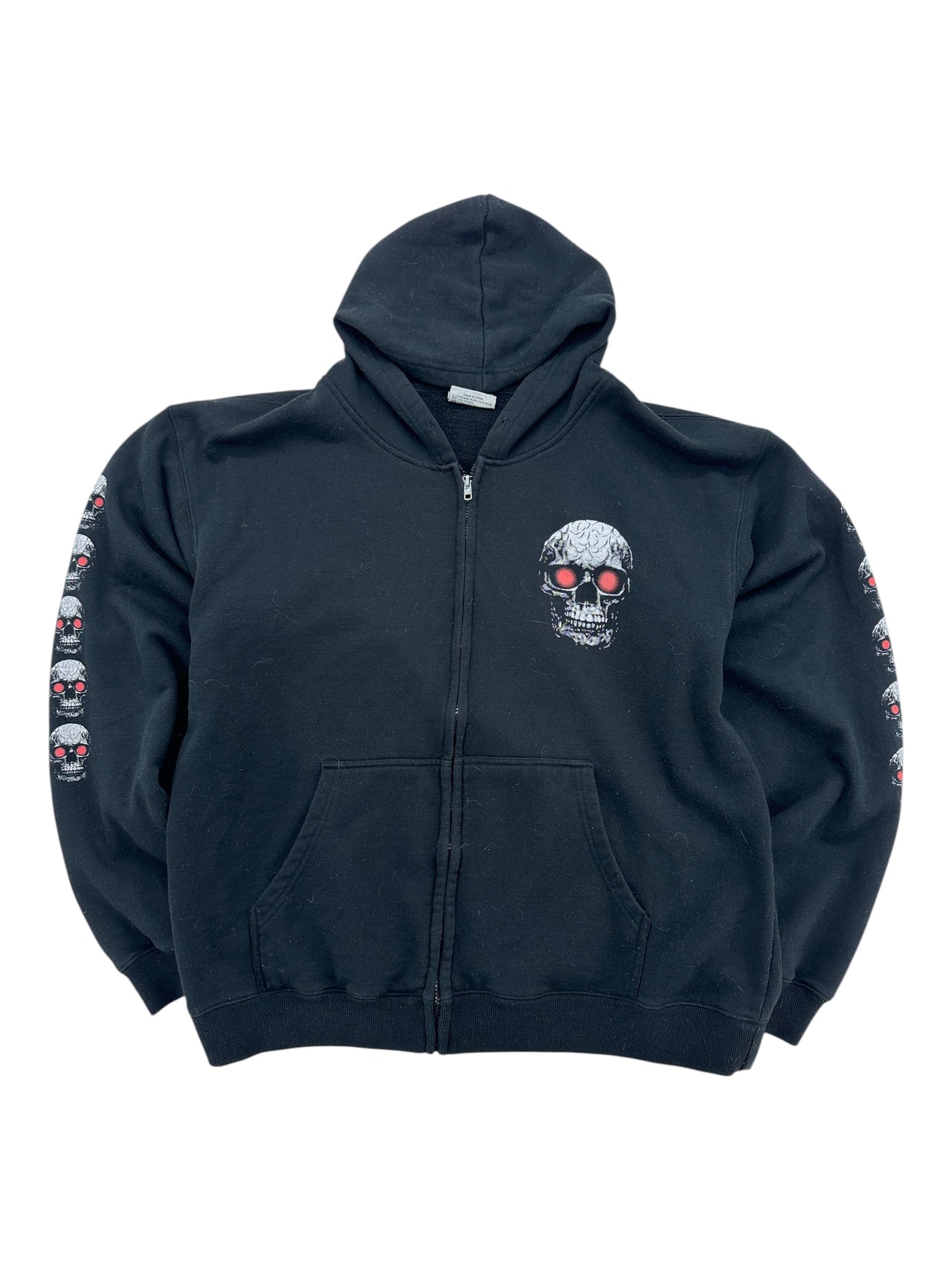 Y2K Skull Zip-up Hoodie