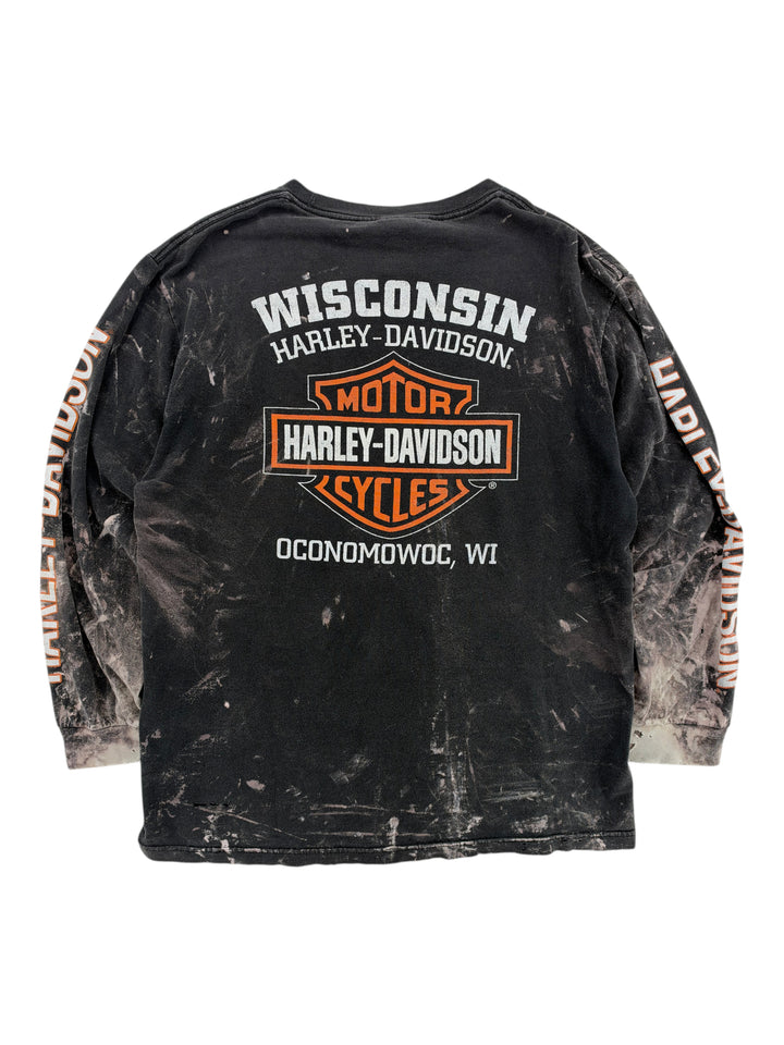 2000s Harley Davidson Distressed Long Sleeve Shirt