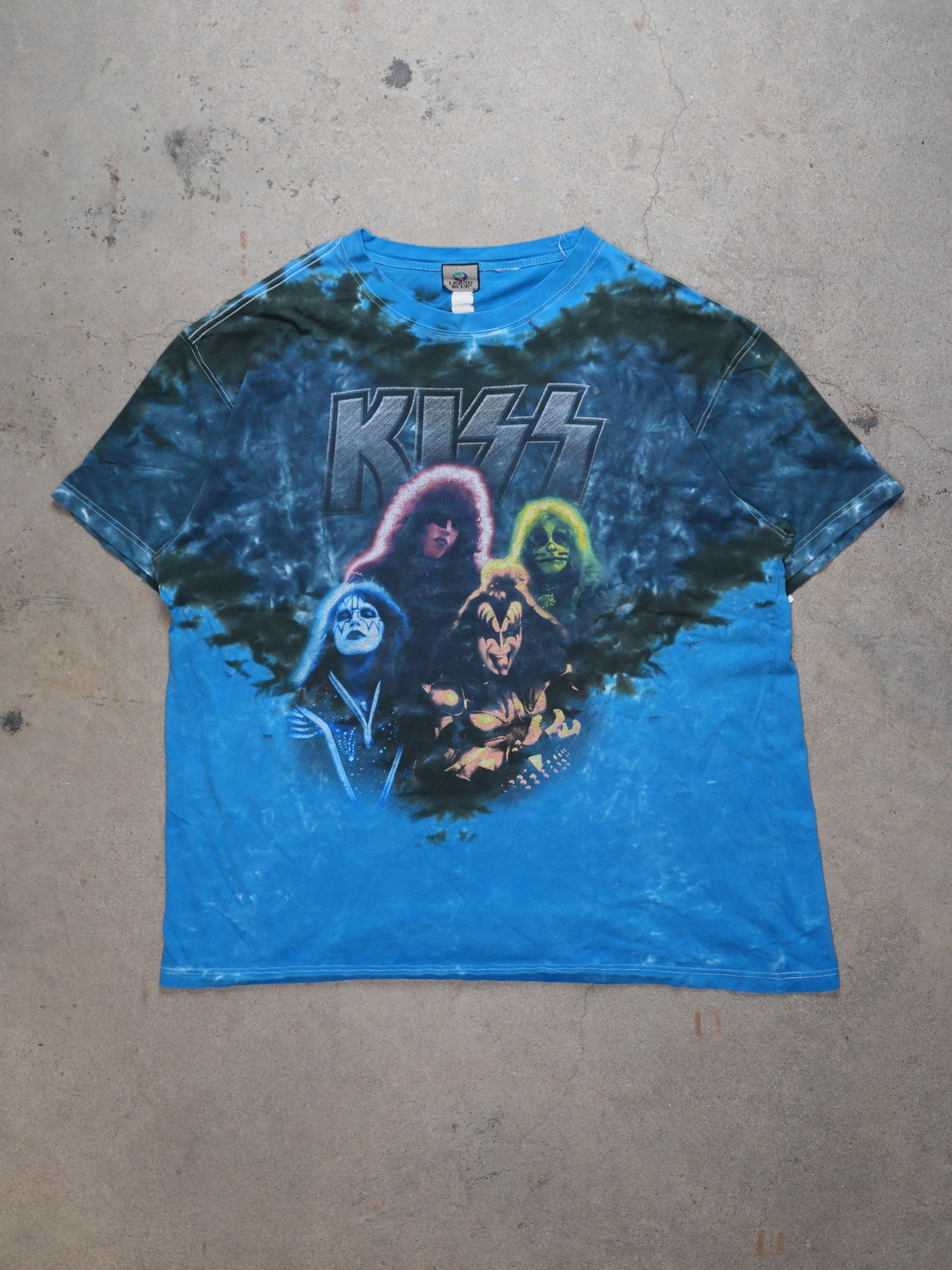 1990S - KISS TIE DYE T-SHIRT  (XXL)