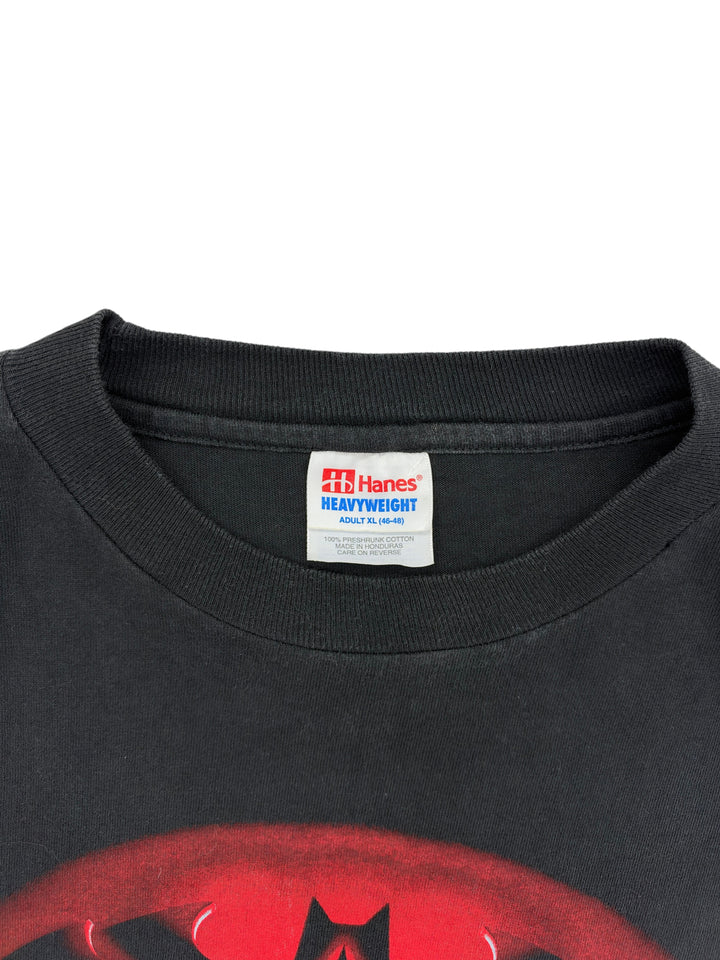 Exile Vintage black 1990s Batman and Robin Taco Bell t-shirt featuring a Hanes Heavyweight XL tag