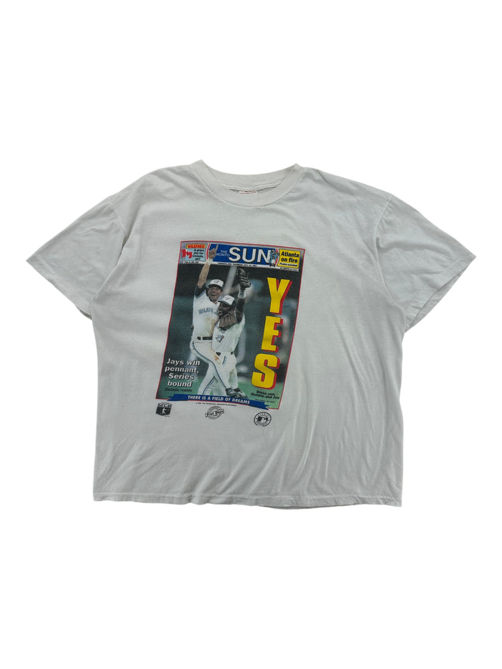 1990s Toronto Blue Jays Newspaper YES T-shirt