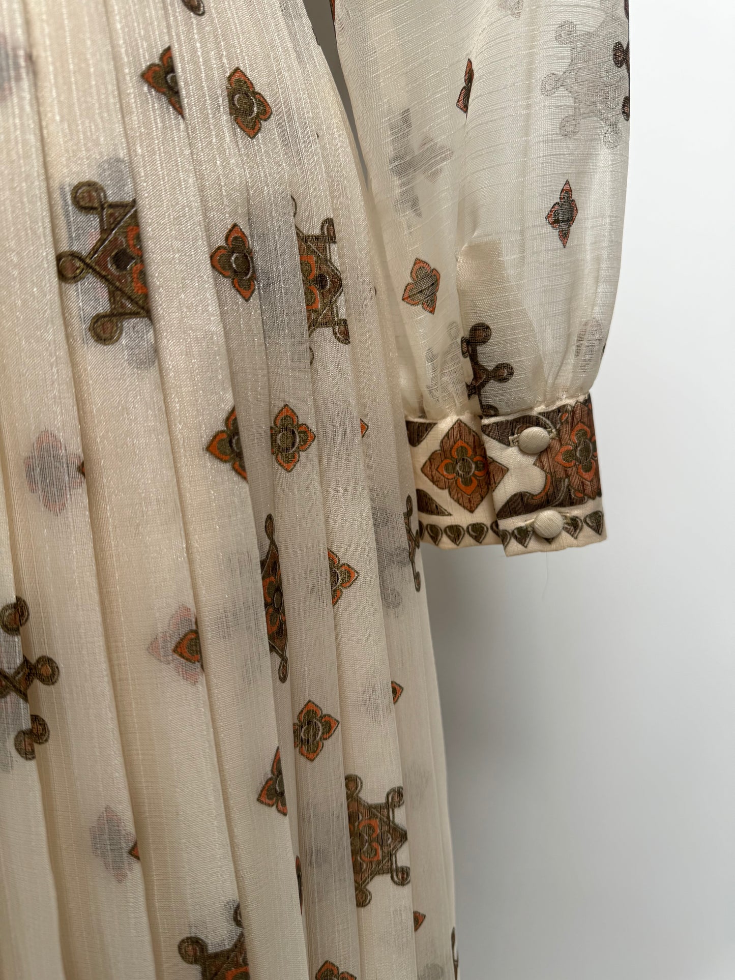 1970S - ALFRED SHAHEEN CALAFORNIA/HAWAII SHEEN DRESS