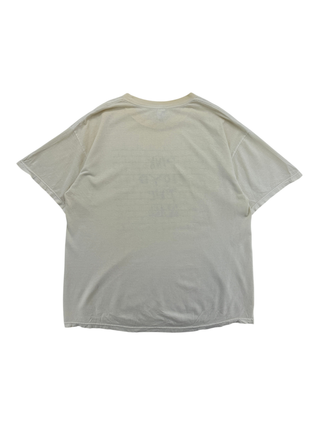 Back view of a vintage 2011 Exile Vintage Pink Floyd The Wall cream t-shirt in size XL