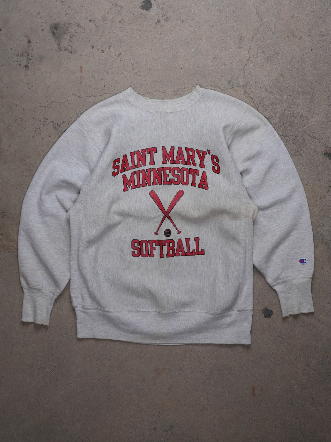1980S - "SAINT MARYS" CHAMPION REVERSE WEAVE CREWNECK SWEATSHIRT