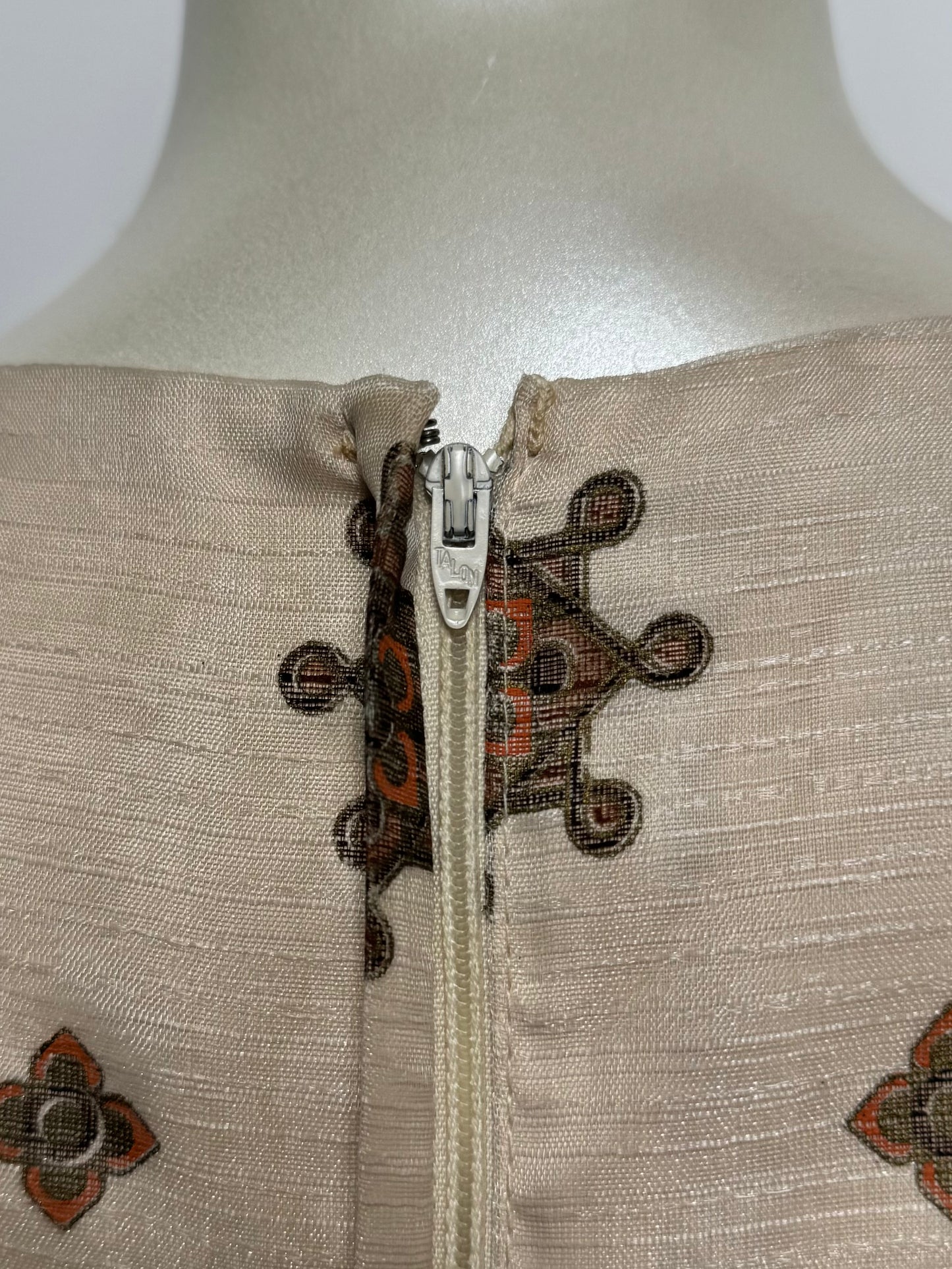 1970S - ALFRED SHAHEEN CALAFORNIA/HAWAII SHEEN DRESS