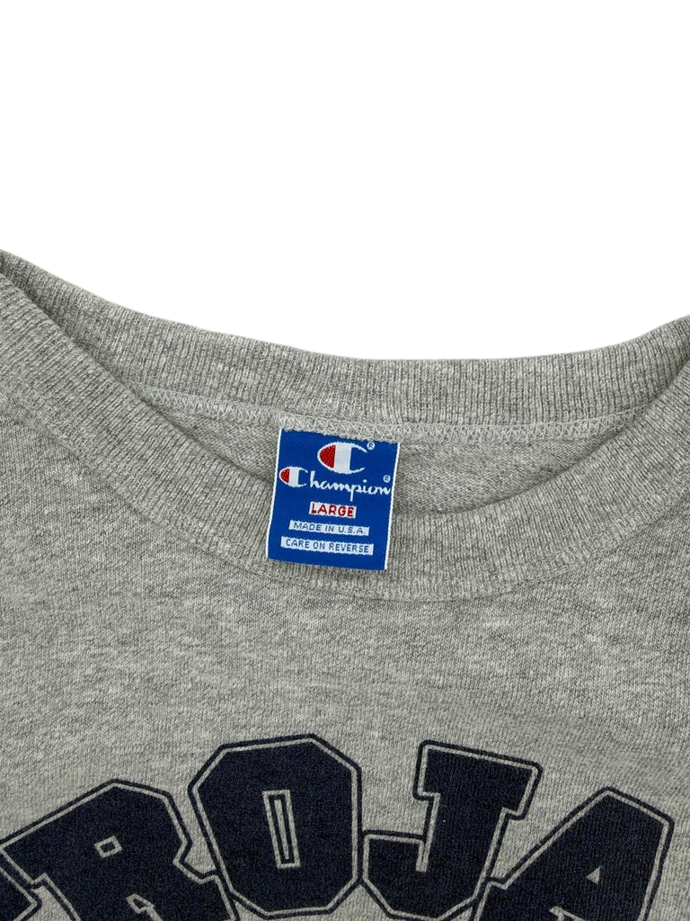 Exile Vintage 1980s grey Champion baseball t-shirt with original blue neck tag and size large label