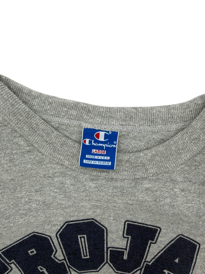 Exile Vintage 1980s grey Champion baseball t-shirt with original blue neck tag and size large label