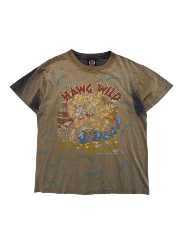 1990s Faded 3D Emblem "Hawg Wild" T-shirt