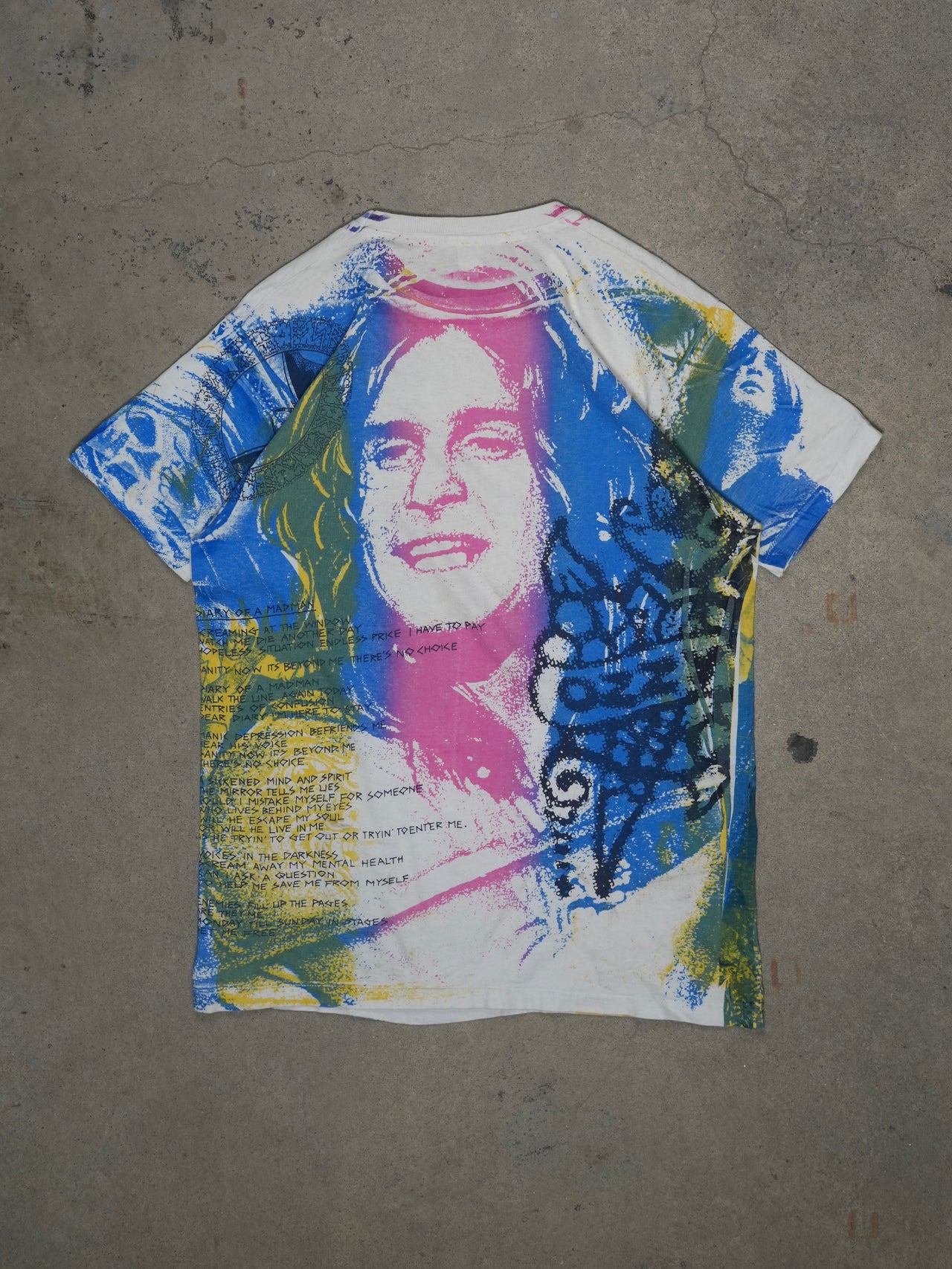 1990S - OZZY OZBOURN ALL OVER PRINT T-SHIRT