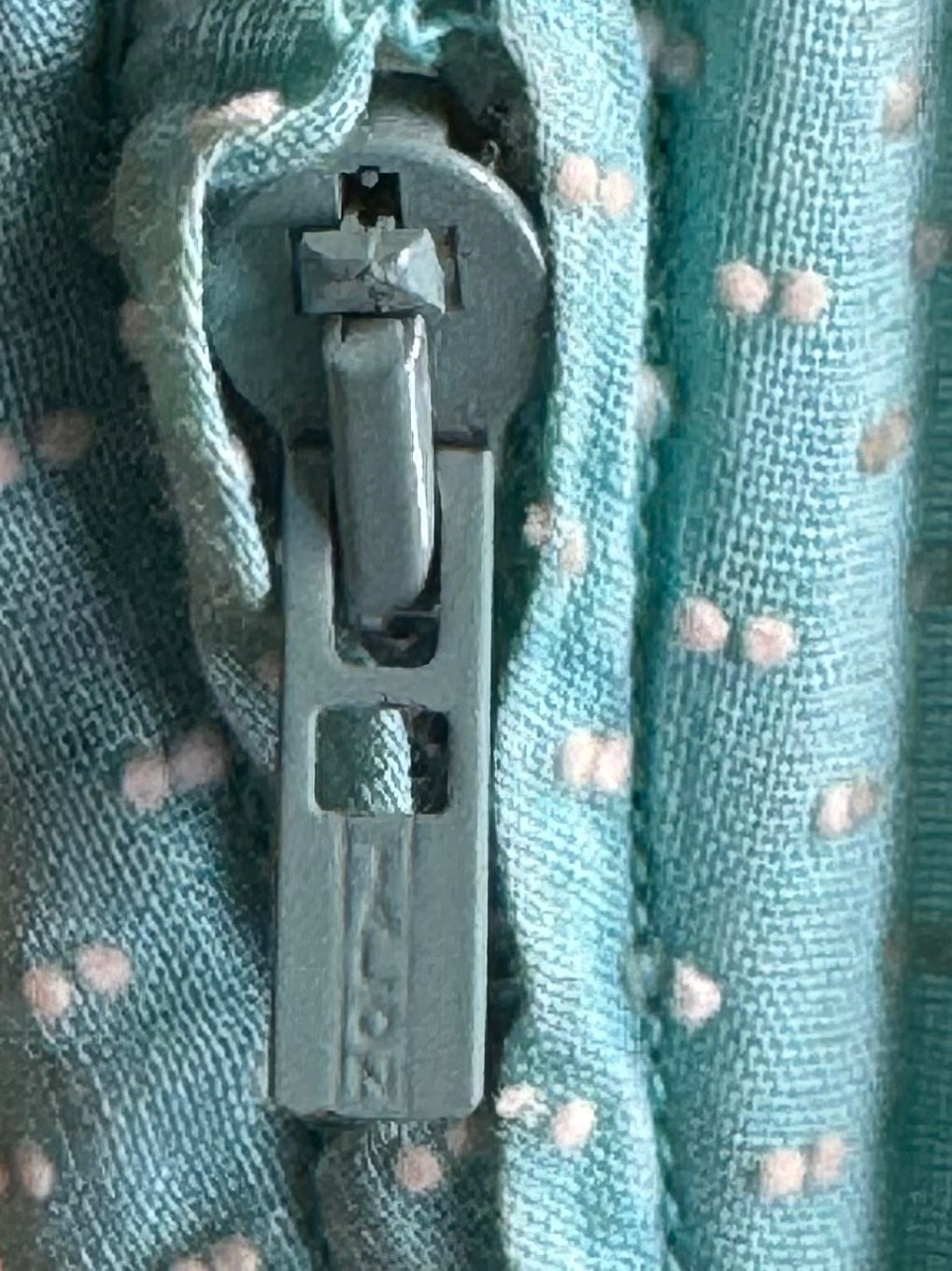 1970s - Teal Blue Swiss Dot Special Occassion Full Length Dress