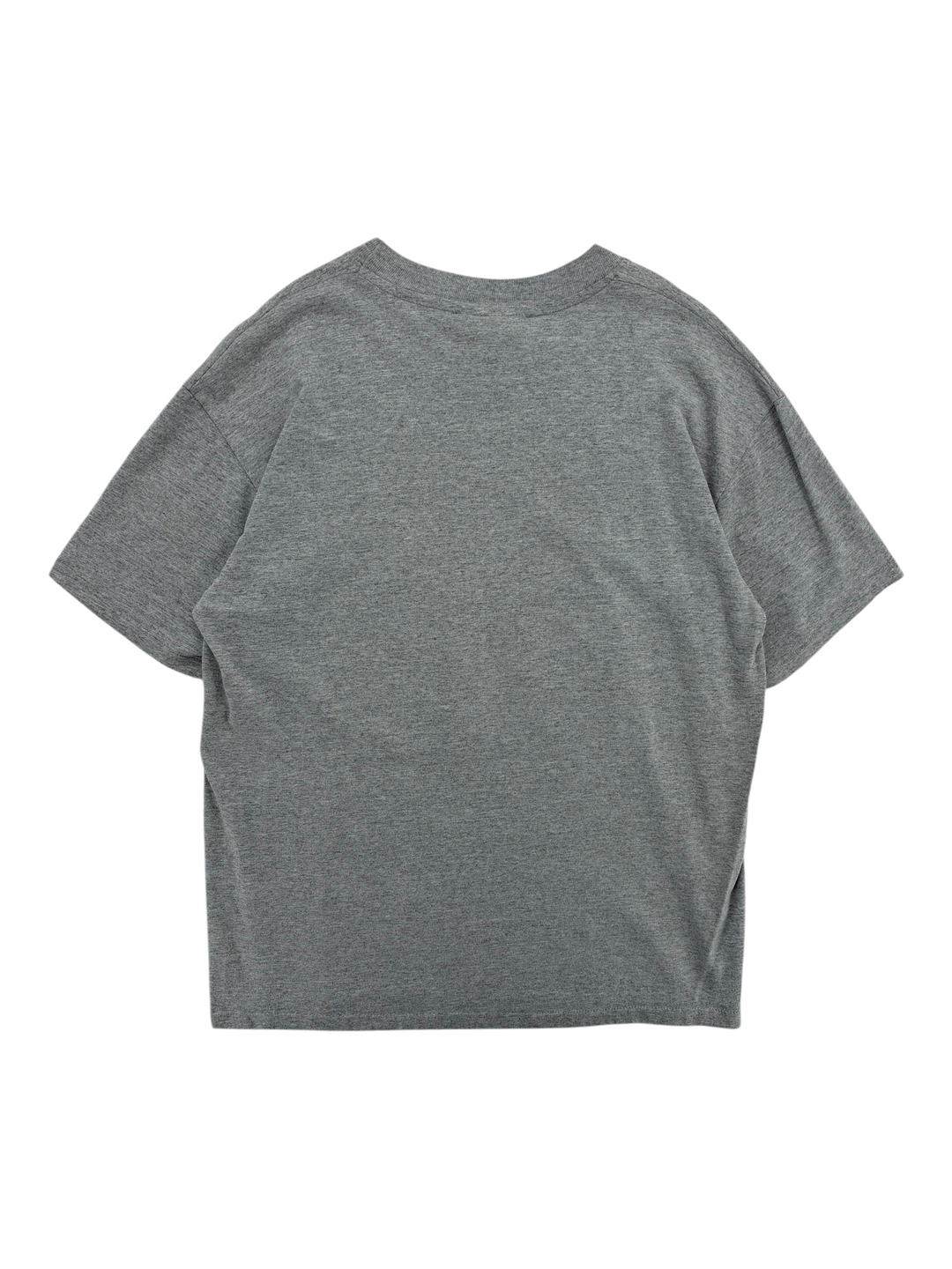 Exile Vintage grey 1990s Jurassic Park The Ride t-shirt, back view of XL cotton crew neck shirt