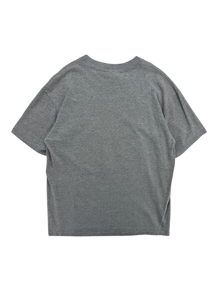Exile Vintage grey 1990s Jurassic Park The Ride t-shirt, back view of XL cotton crew neck shirt