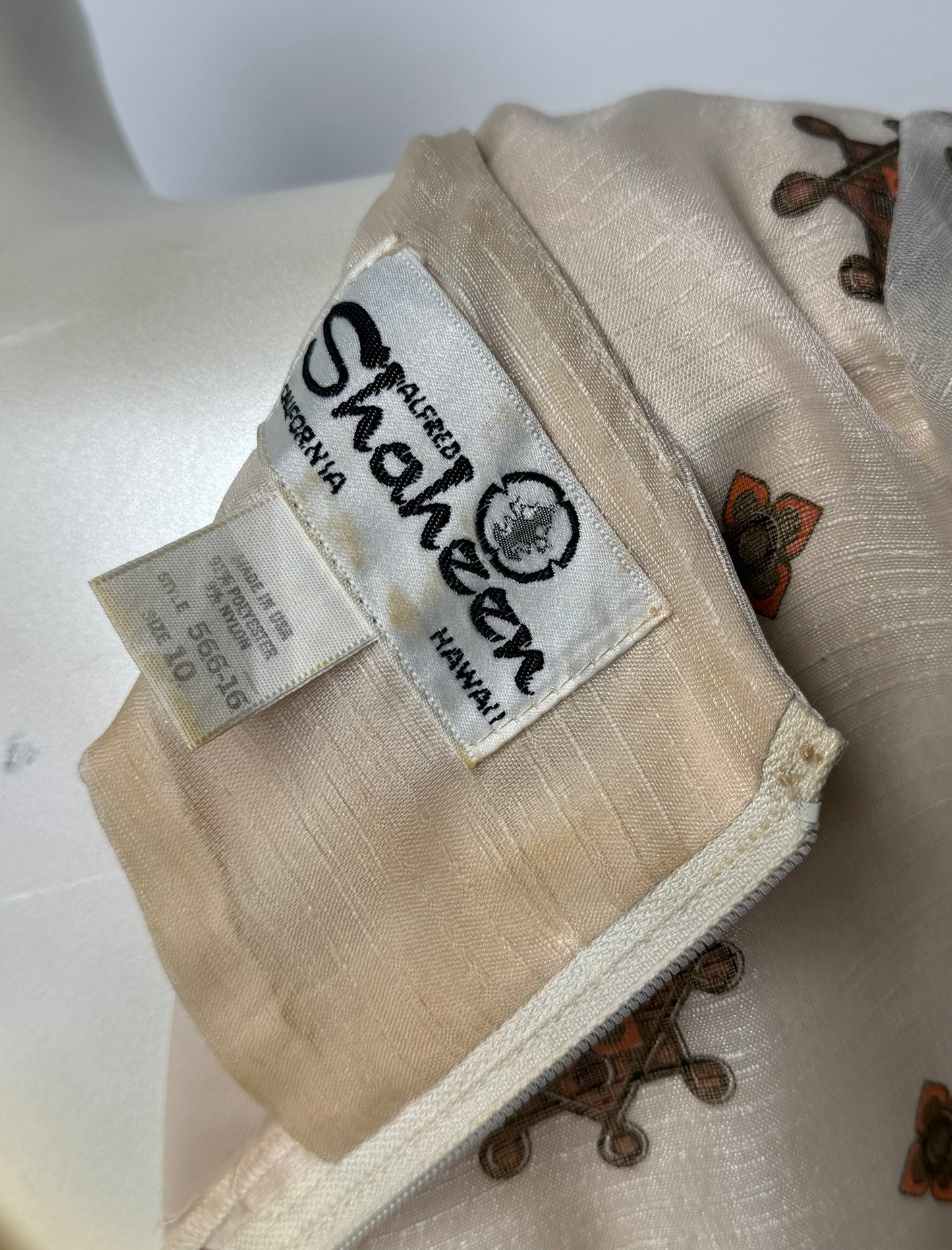 1970S - ALFRED SHAHEEN CALAFORNIA/HAWAII SHEEN DRESS