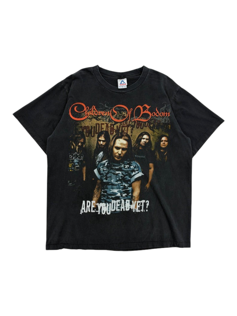 Exile Vintage black 2000s Children of Bodom Are You Dead Yet band t-shirt with graphic print