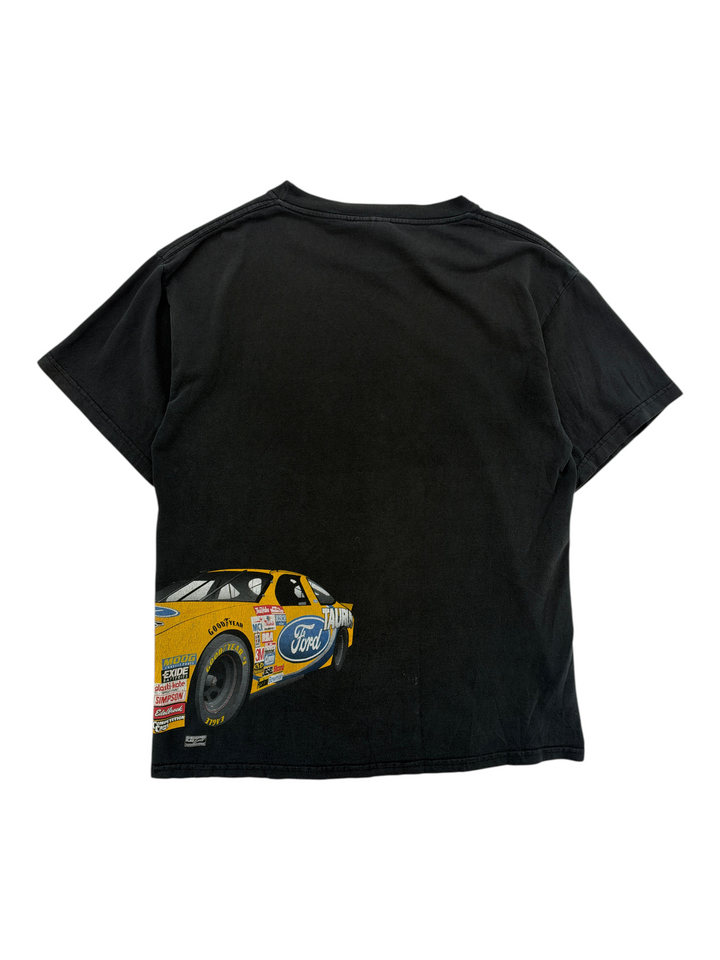 Exile Vintage black 1990s Ford Racing Taurus graphic t-shirt with race car print on the back