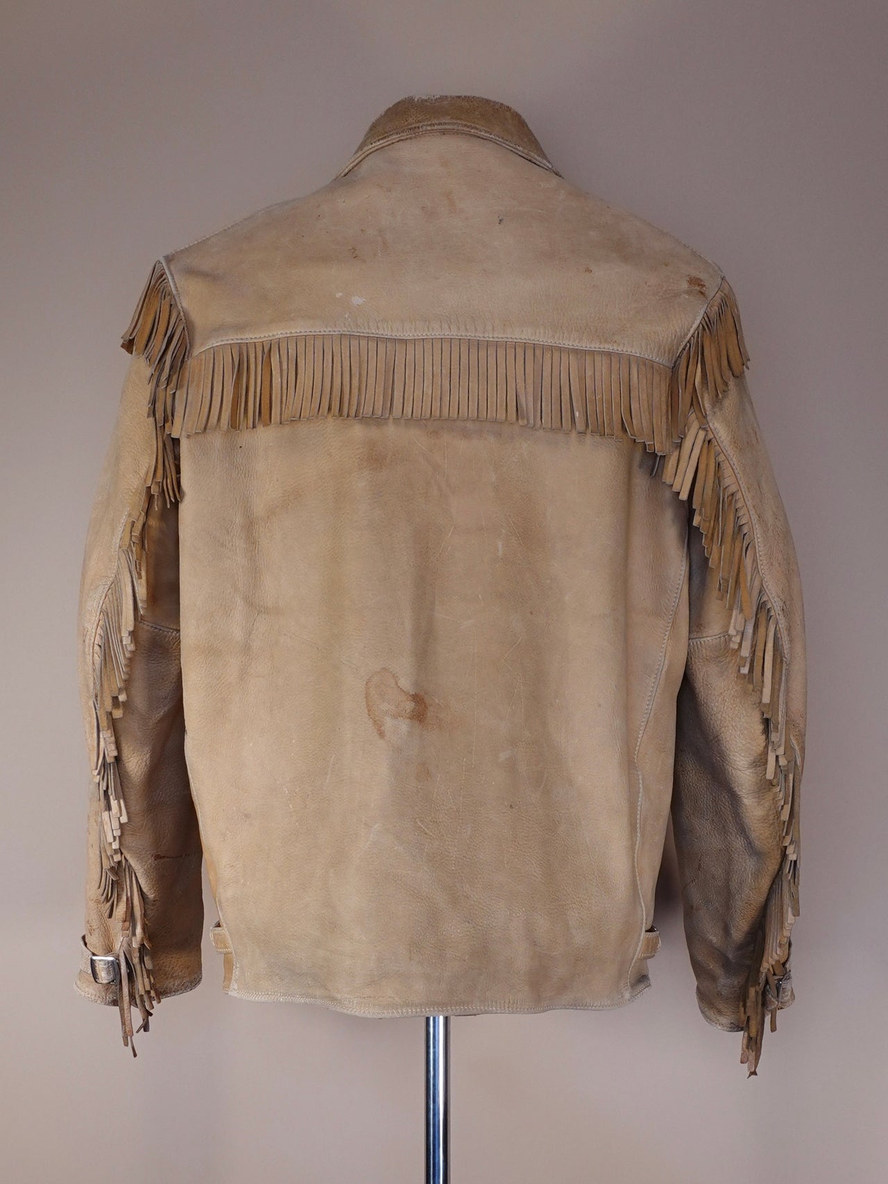 1960S - Genuine Buckskin By Uber Fringe Leather Jacket