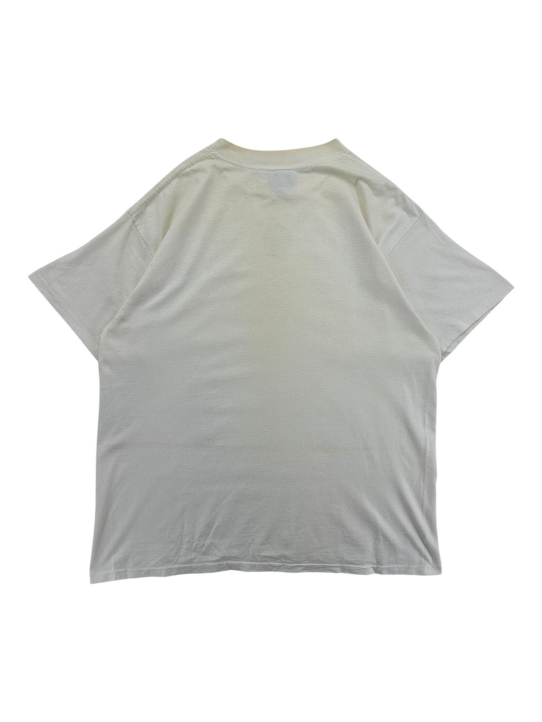 Exile Vintage 1990s Seinfeld George t-shirt in white, back view of an XL cotton crewneck graphic tee.
