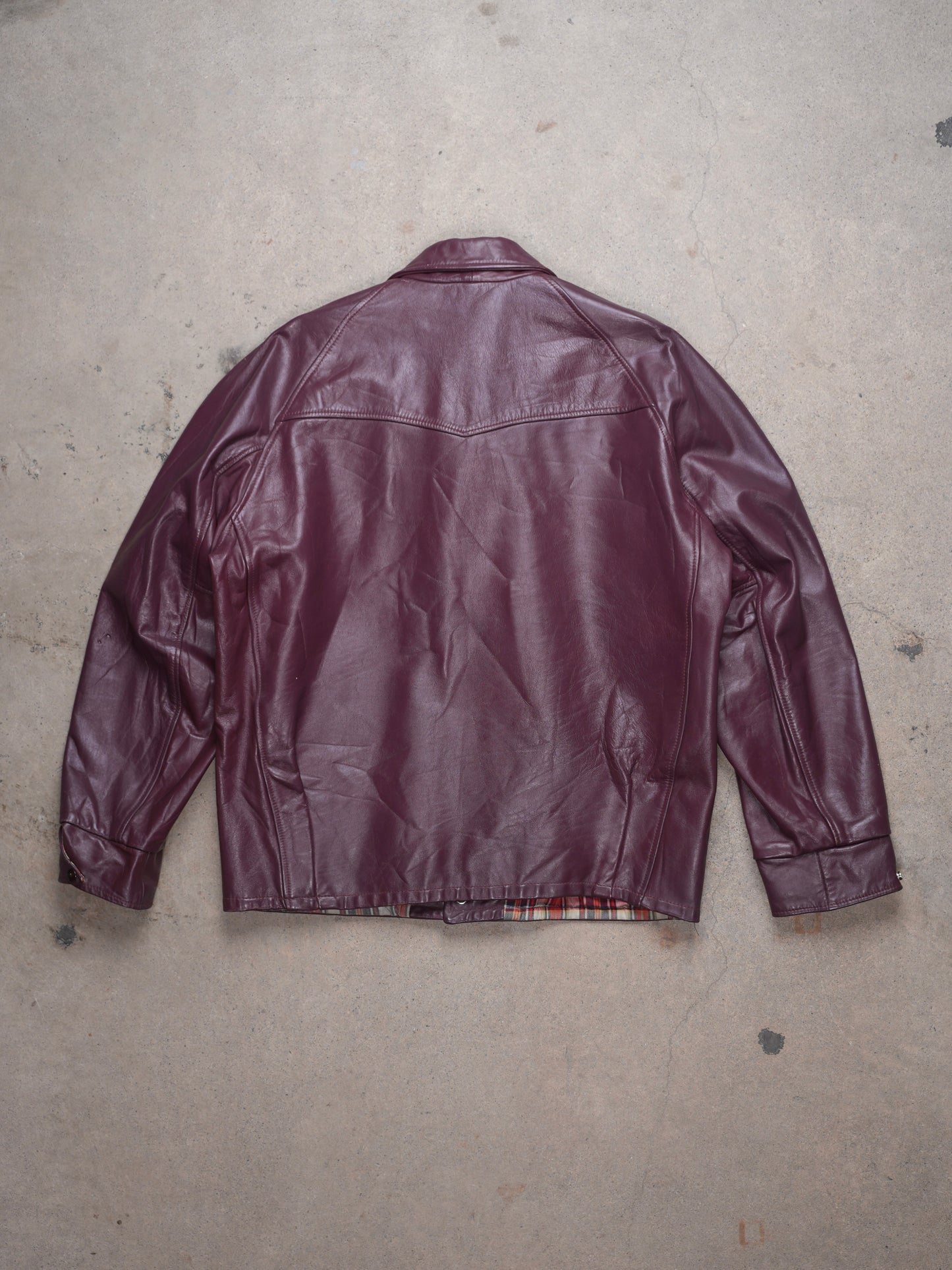 1980S - SHIELDS LEATHER SPORTS JACKET