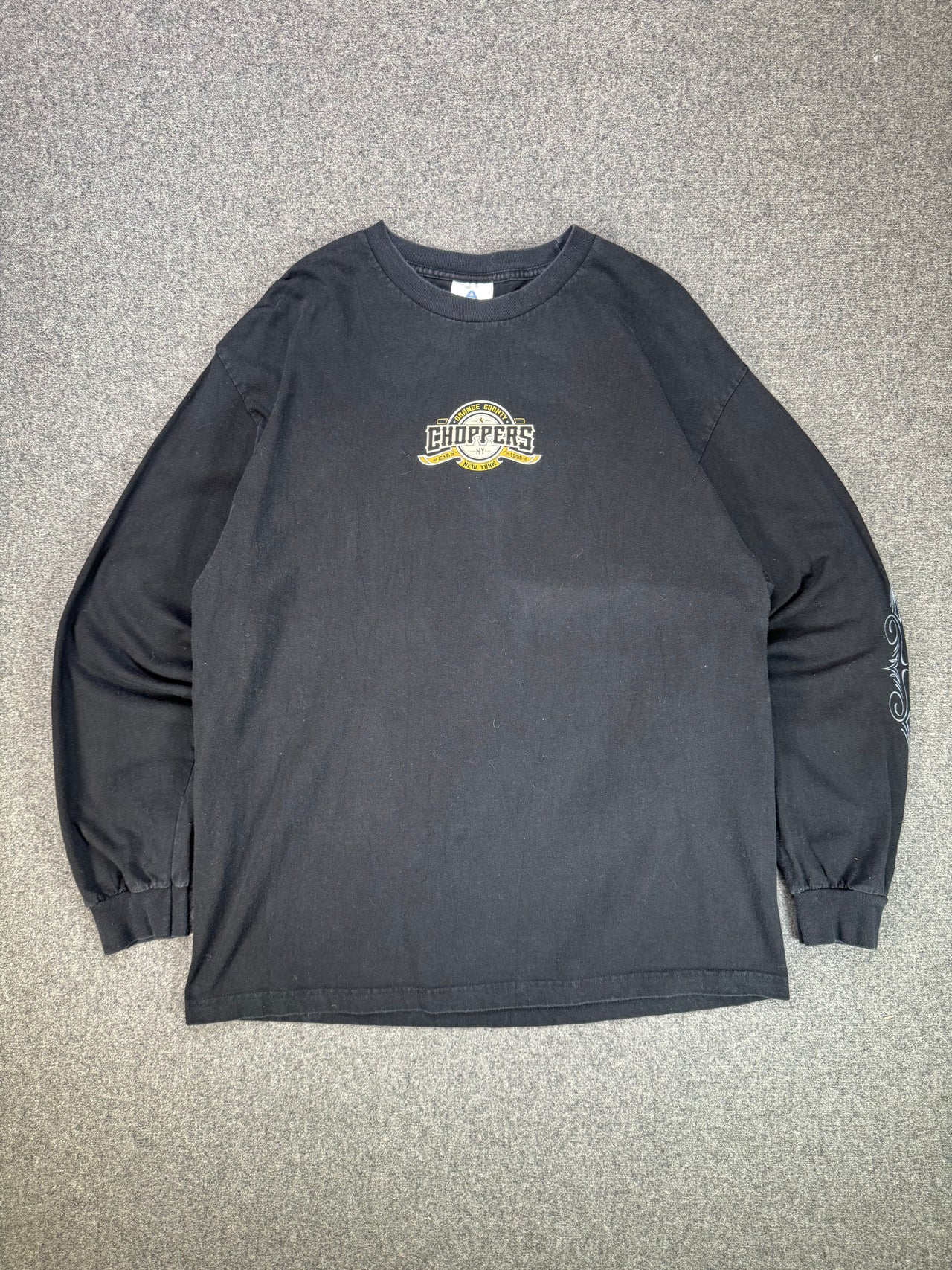 1990s - Orange Country Choppers Biker Long Sleeve T-Shirt