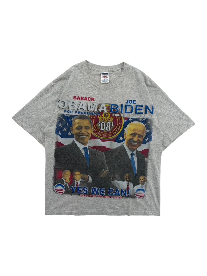 2000s Obama Biden Yes We Can T-shirt