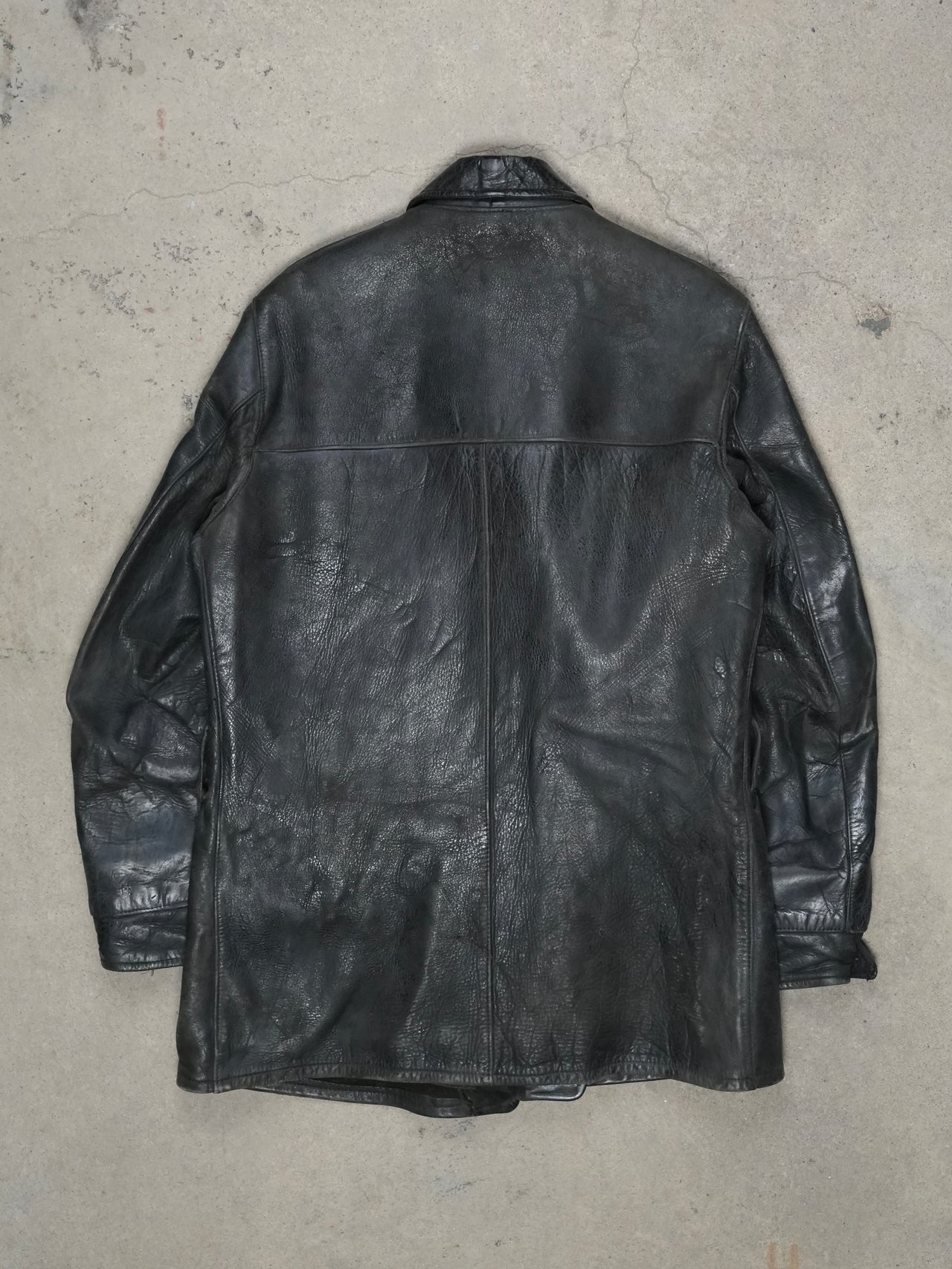 1940S - HORSEHIDE/STEERHIDE LEATHER COAT