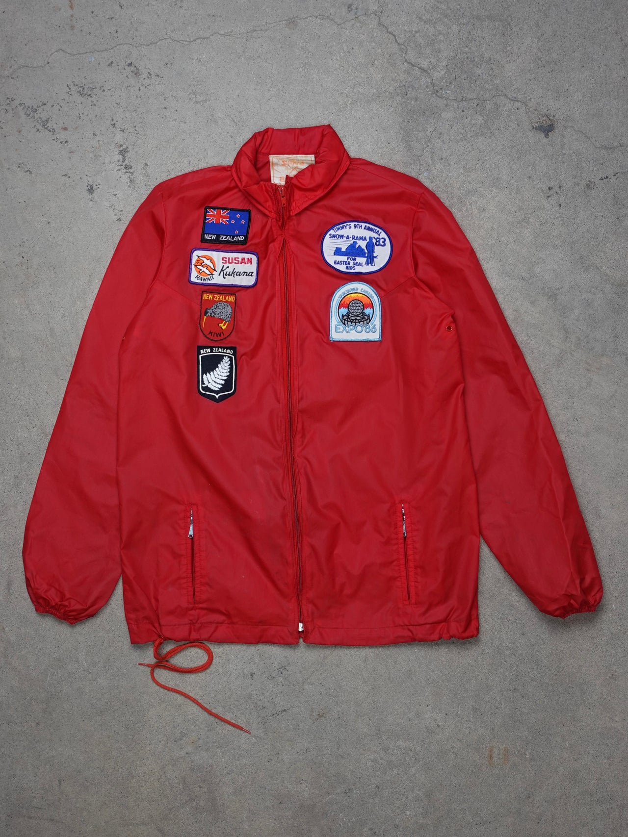 Vintage 1980s - Souvineer Warmup/windbreaker With Patchs
