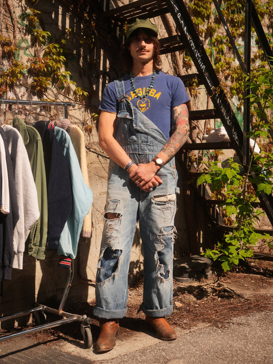 1980s - Champion Reversible Two Tone Yellow Blue T-Shirt