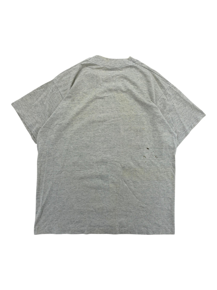Back view of a vintage grey Exile Vintage 1990s Chicago Bulls Champions T-shirt in size XL with minor wear