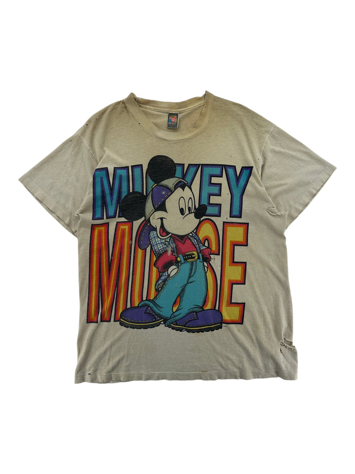 1990s Mickey Mouse Thrashed T-shirt