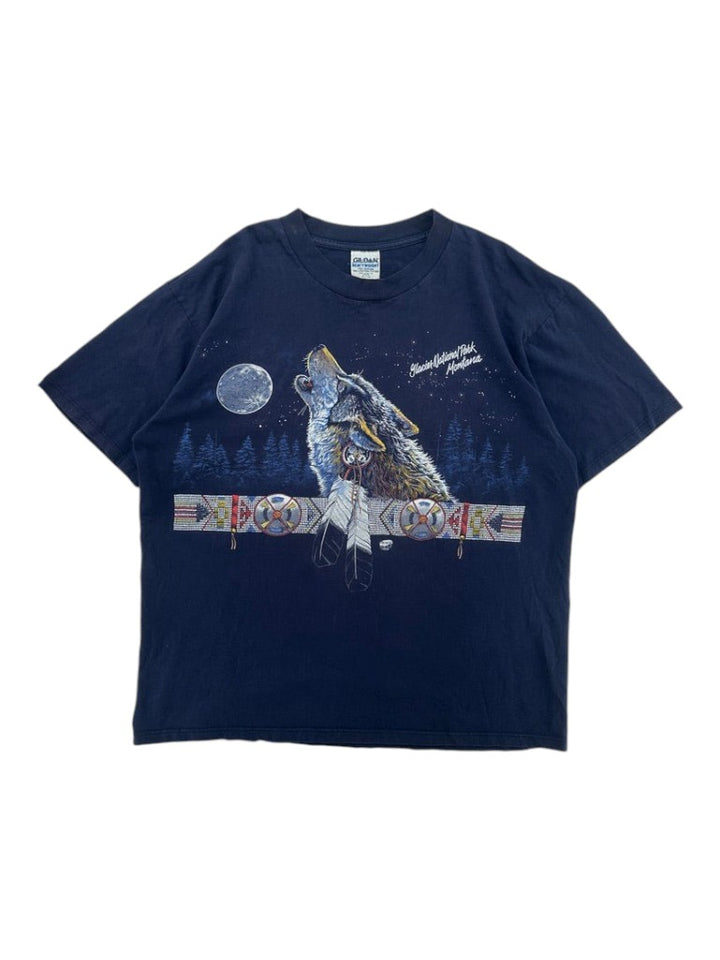 1990s Wolf in Glacier National Park Montana T-shirt