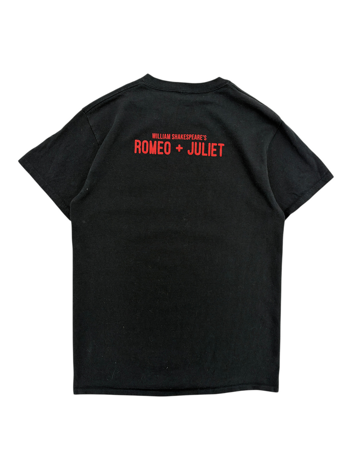Exile Vintage black Romeo + Juliet movie t-shirt with red graphic text on the back, size small.