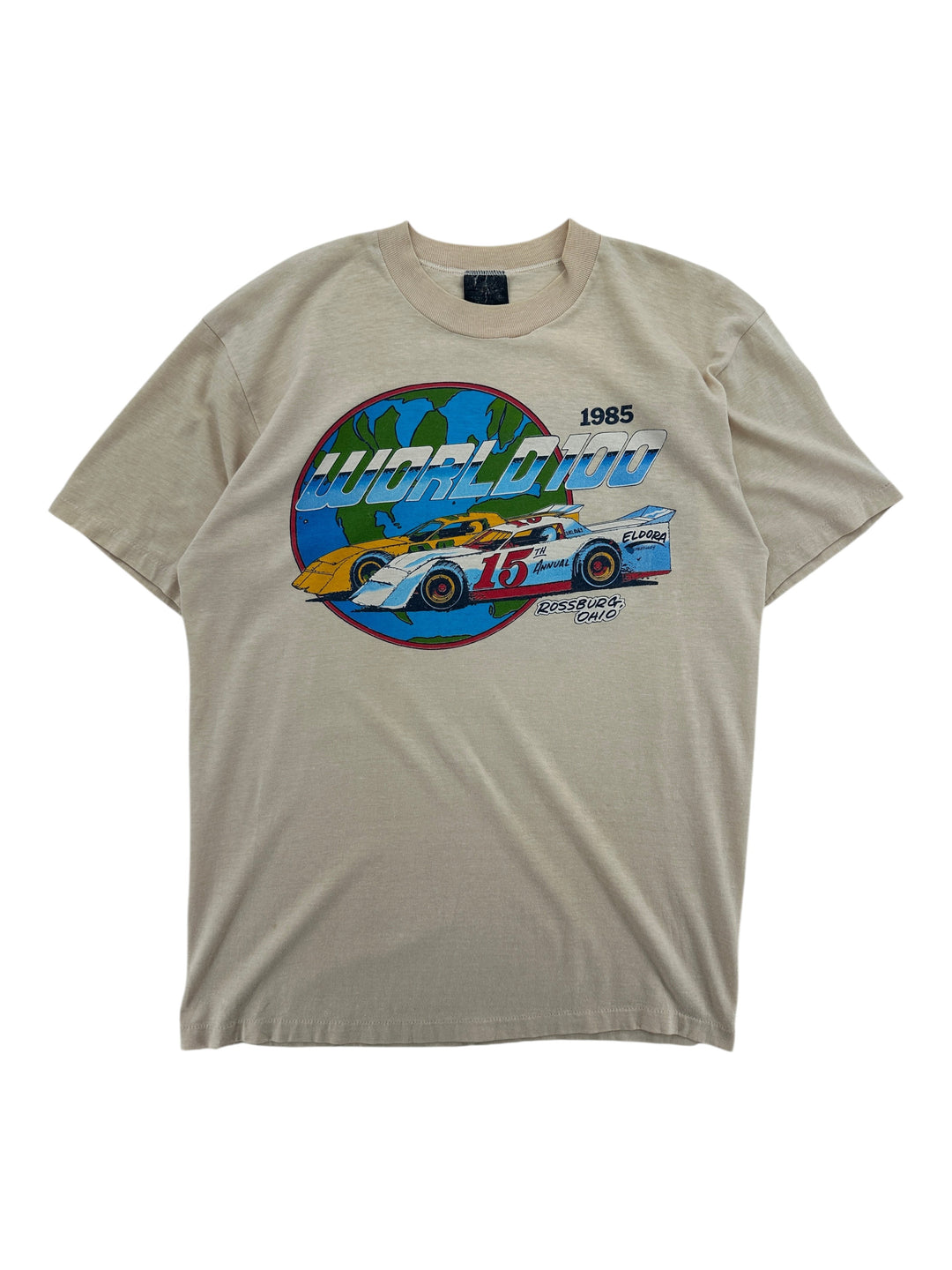 1980s 15th Annual World 100 Rossburg, Ohio T-shirt
