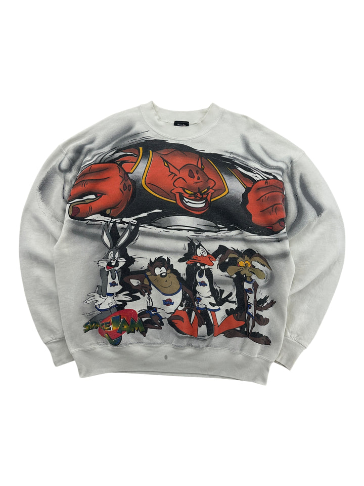 1996 Looney Tunes Space Jam AOP Crewneck