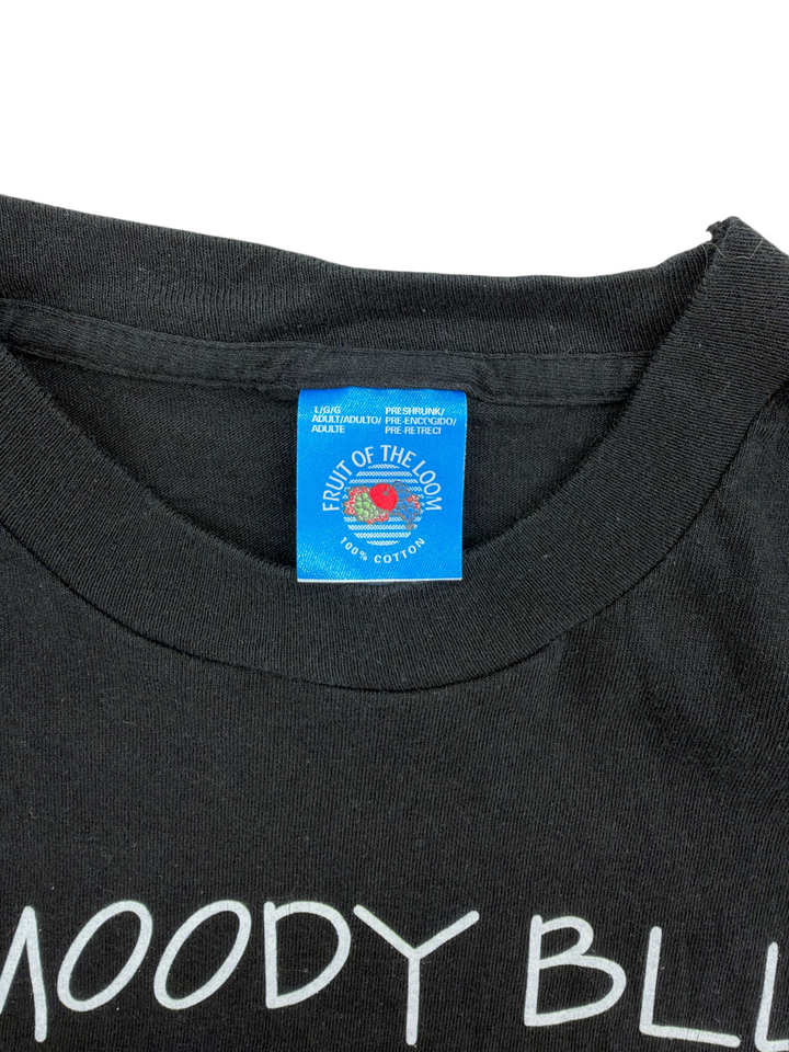 Exile Vintage black 1990s The Moody Blues tour t-shirt with Fruit of the Loom tag