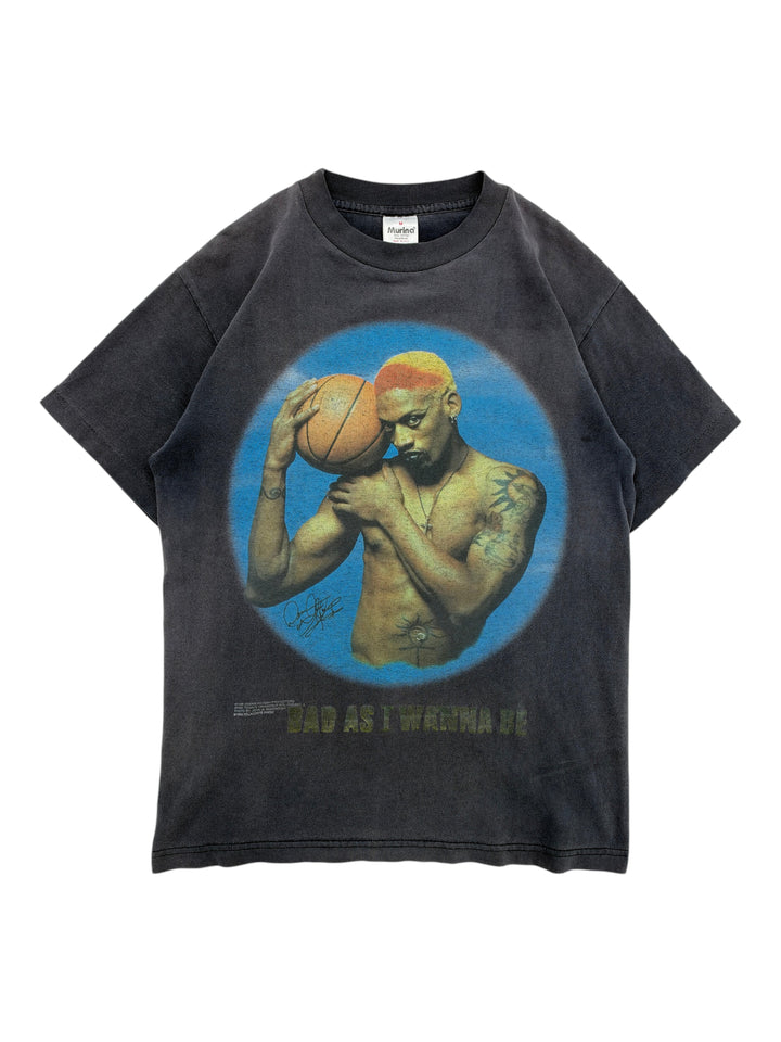 Exile Vintage 1990s Dennis Rodman Bad As I Wanna Be graphic t-shirt in faded black cotton