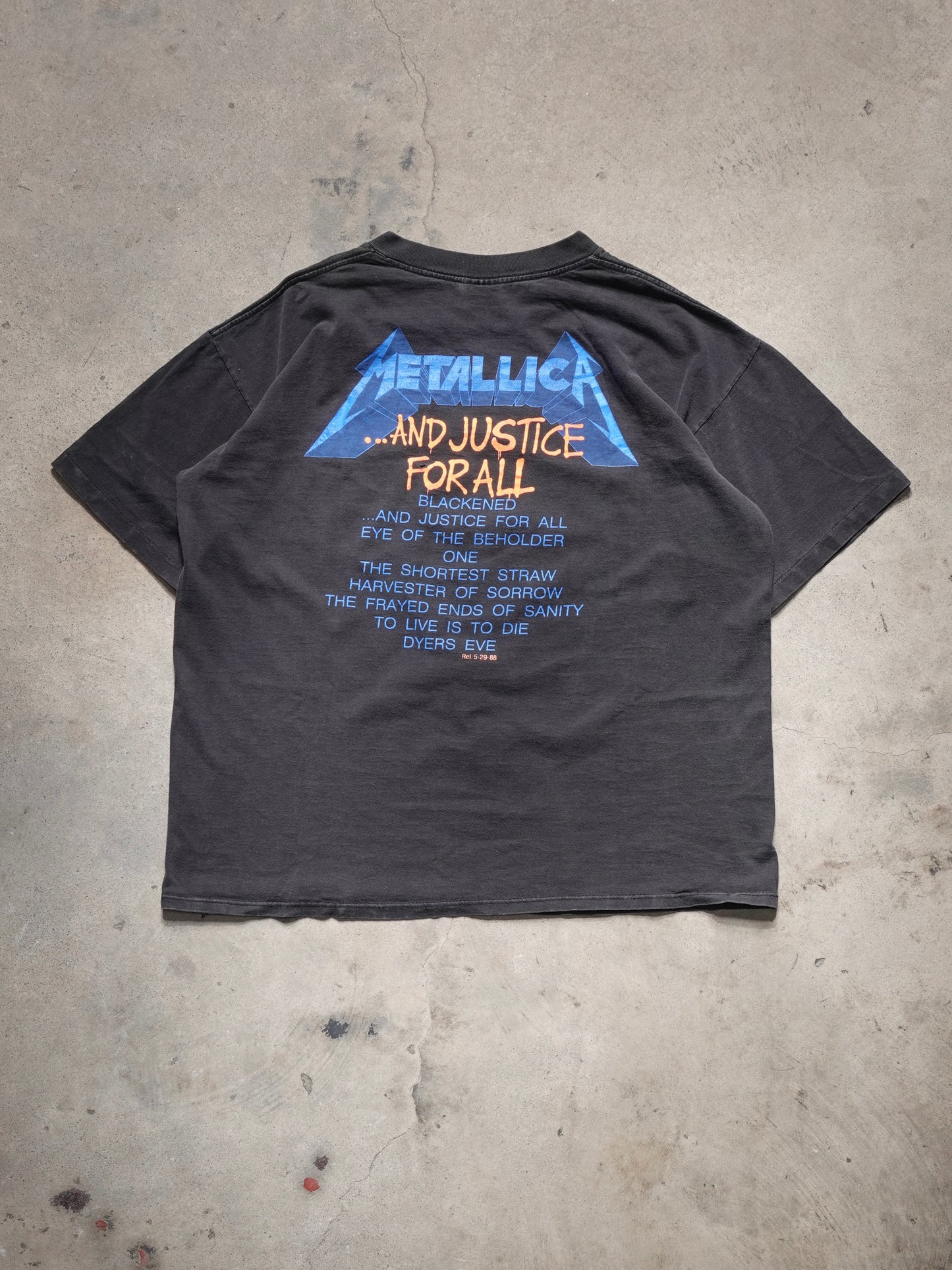 1988S - METALLICA AND JUSTICE FOR ALL TOUR T-SHIRT