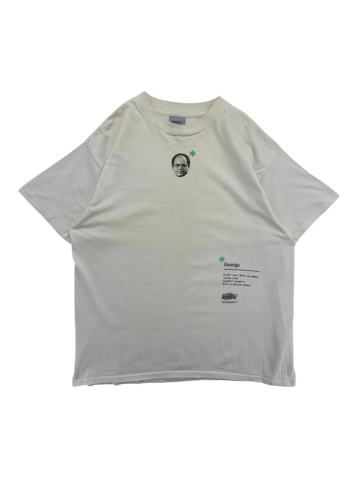 Exile Vintage 1990s cream Seinfeld George Costanza graphic t-shirt in size XL with minimalist character print