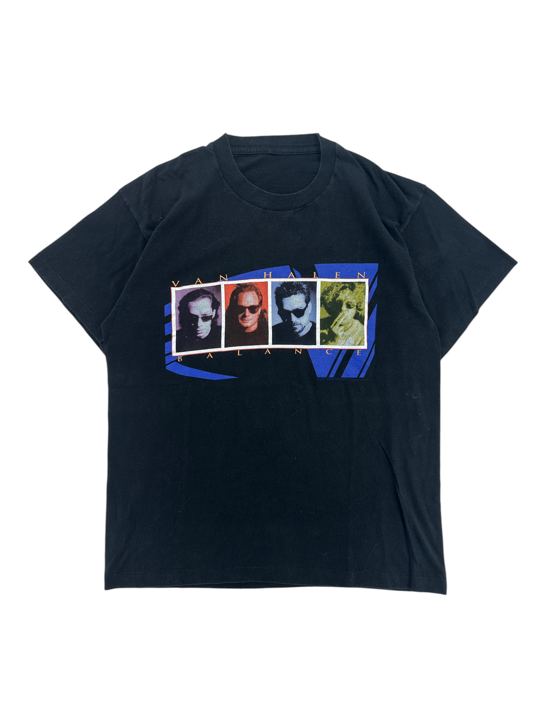 Exile Vintage black 1995 Van Halen Balance tour t-shirt featuring a graphic print of the band members in XL size