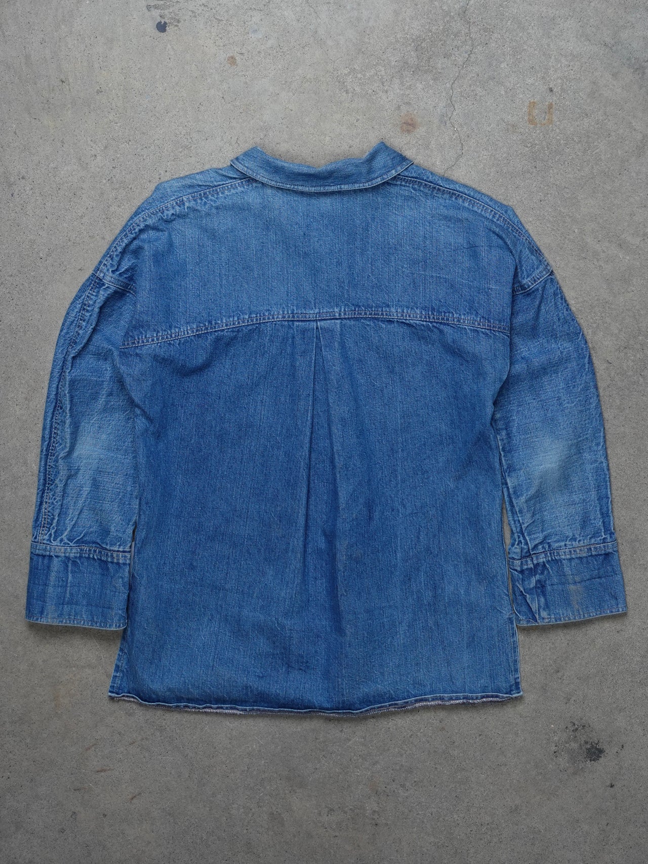 Vintage 1970s - Denim Pullover Shirt