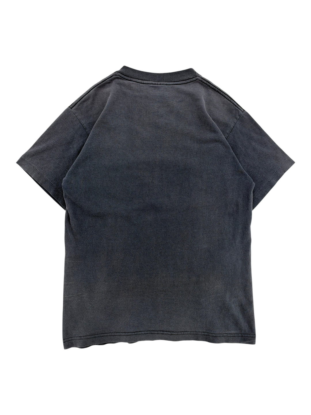 Exile Vintage 1990s Dennis Rodman vintage black cotton t-shirt, back view showing faded fabric texture.