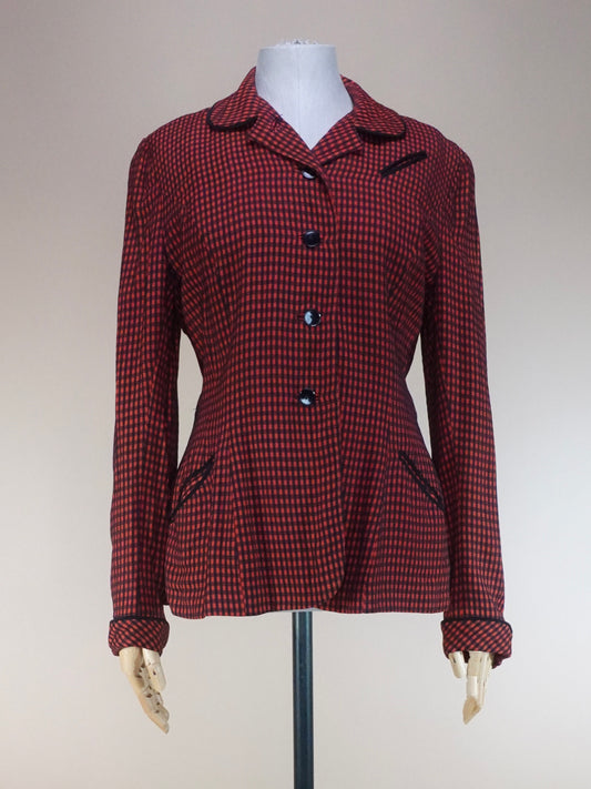 1950s - Union Made Ladies Checkered Blazer